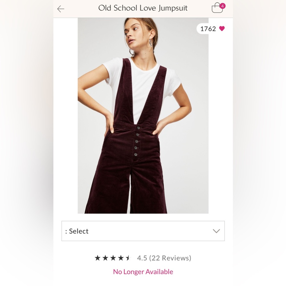 Free People FIT! Size M L/S mock neck AND Old School Love Black Jumpsuit size 10